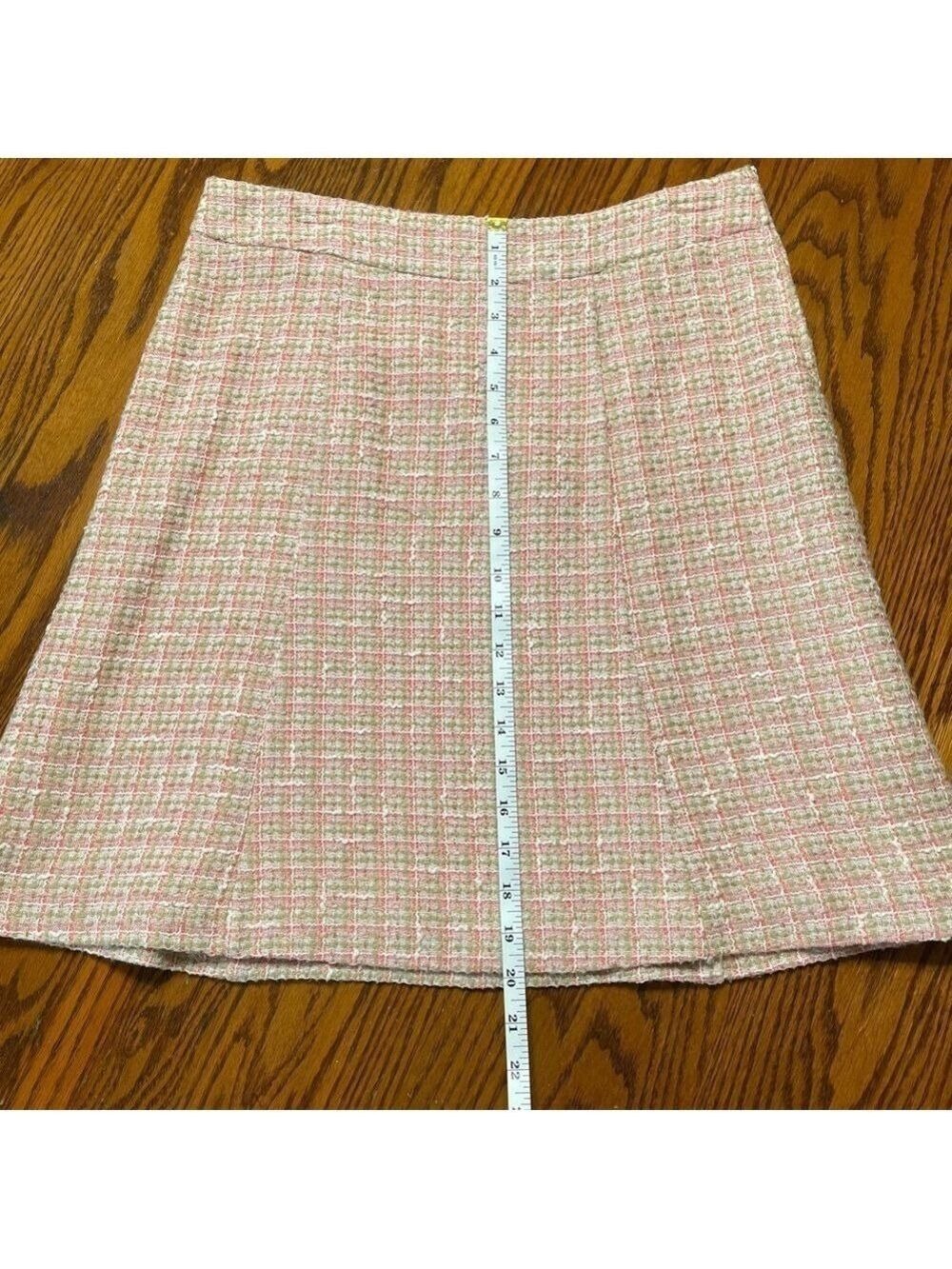 H&M Skirt Tweed Knit Pink White Green Size 8 Y2K - Picture 8 of 11
